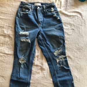 Abercrombie & Fitch Curve Love High Rise Mom Jean sz 27
